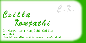 csilla komjathi business card